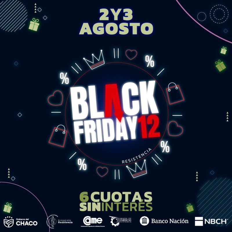 Resistencia se prepara para la 12ª Edición del Black Friday: rebajas y promociones para compras en cuotas Resistencia se prepara para la 12ª Edición del Black Friday: rebajas y promociones para compras en cuotas