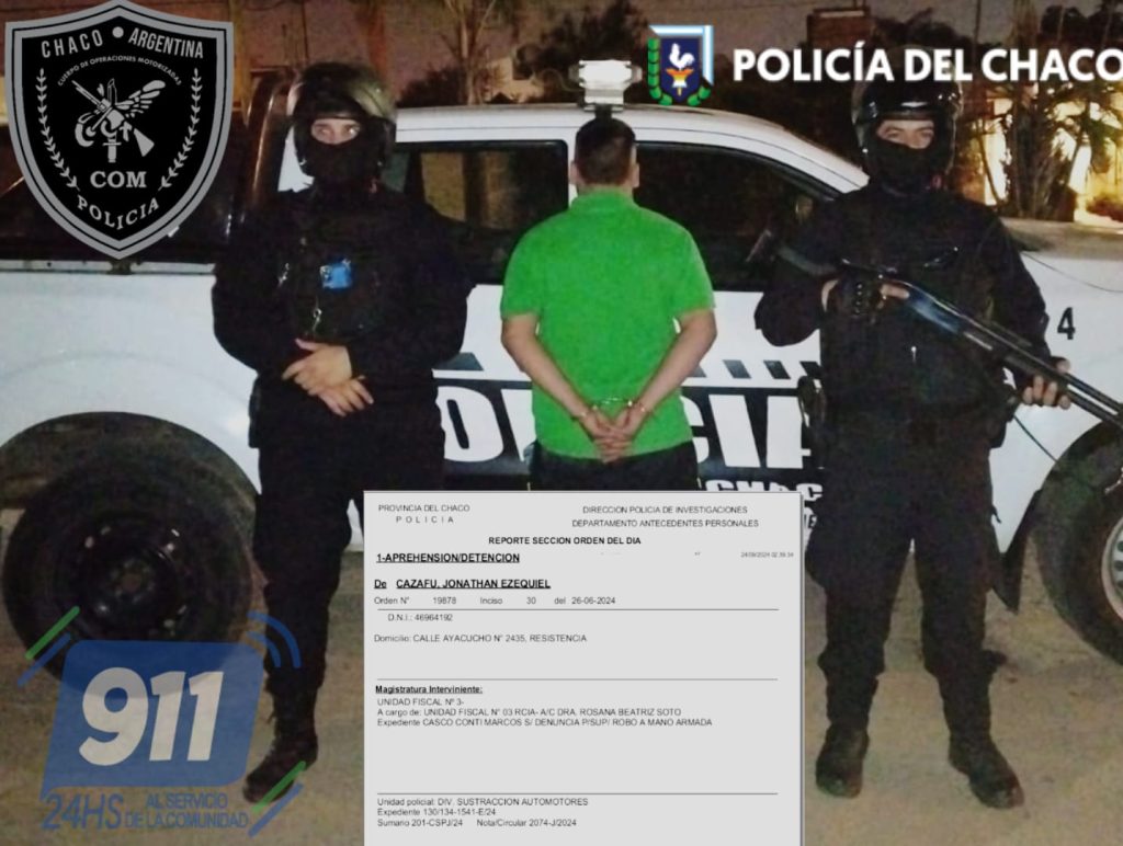 Detuvieron a un joven que era buscado por un supuesto robo a mano armada