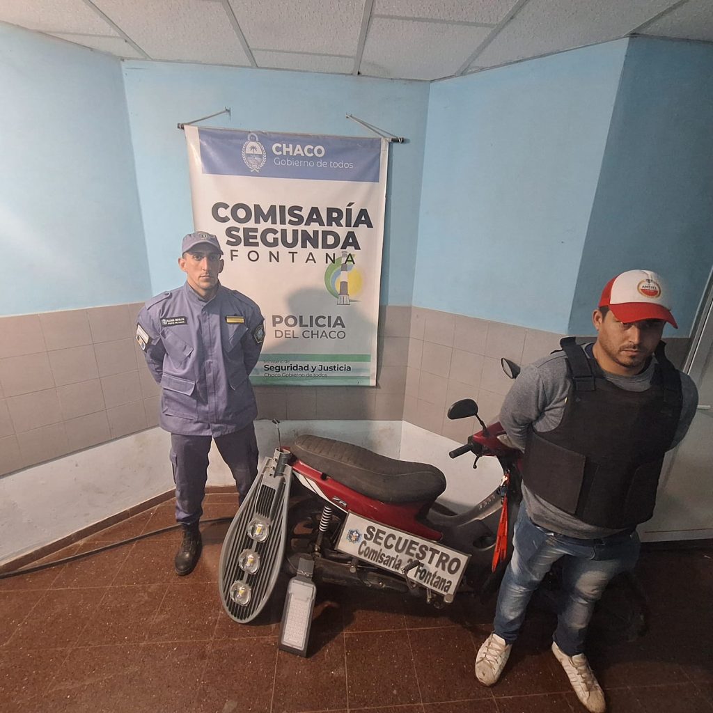 Otro allanamiento por la tentativa de homicidio a un sereno en Fontana: incautaron una moto