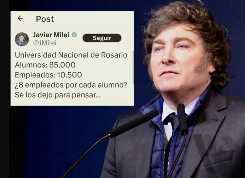 Milei hizo un posteo con un error matemático y lo condenaron en las redes