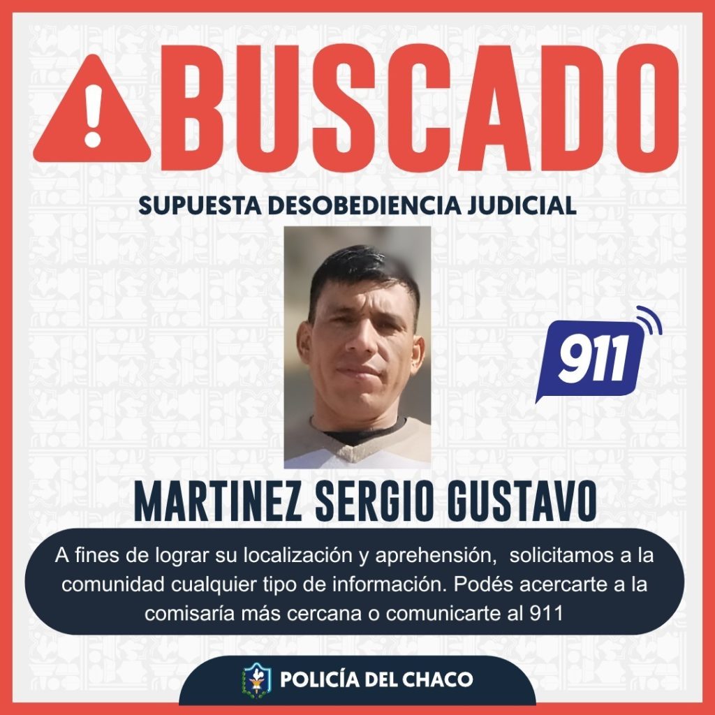 Por desobediencia judicial, la policía busca a un sujeto acusado de violencia de género