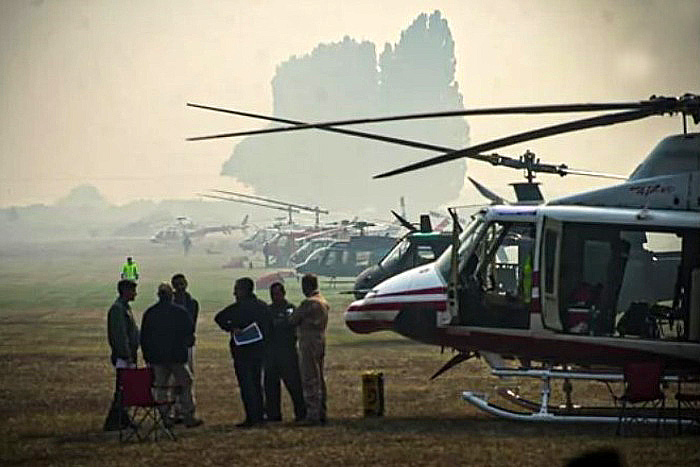 Dramática situación en el Parque Lanín: el humo impide el despegue de helicópteros hidrantes Dramática situación en el Parque Lanín: el humo impide el despegue de helicópteros hidrantes