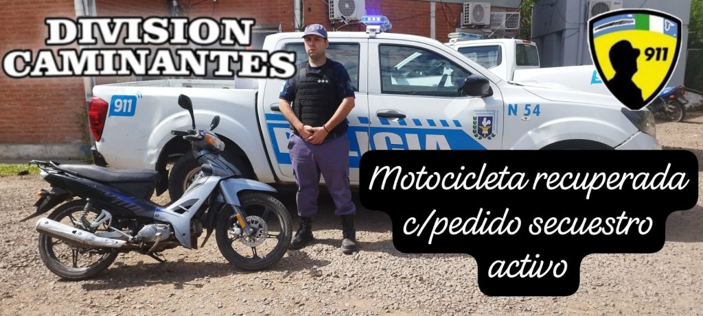 Gracias a las cámaras de videovigilancia, detectaron una moto robada