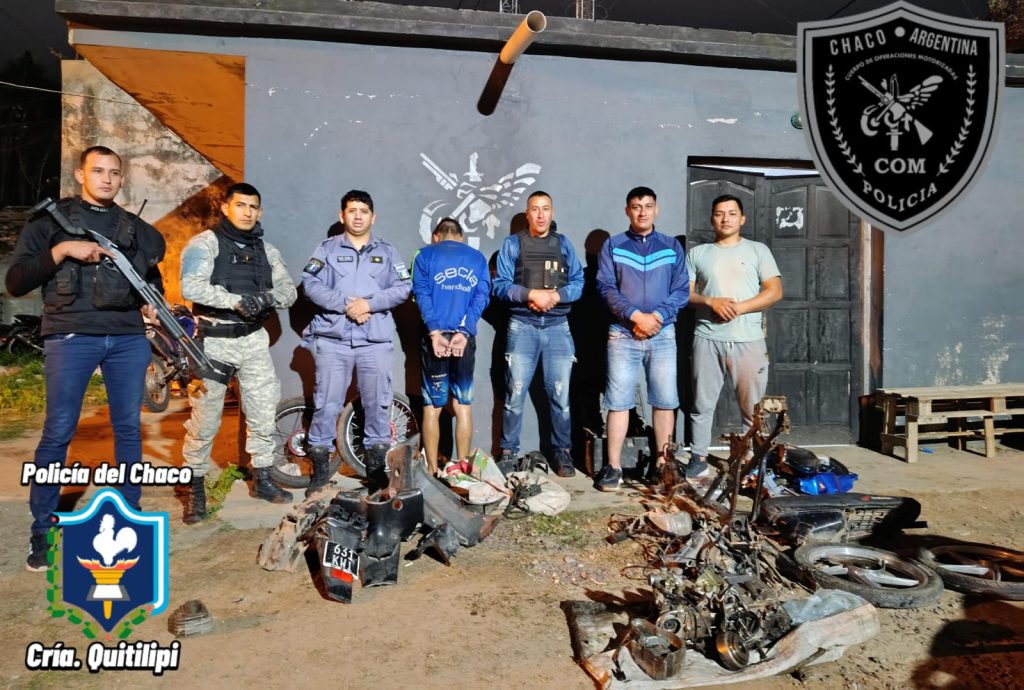 Quitilipi: intentó desarmar y esconder una moto, pero fue atrapado