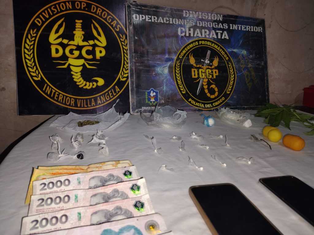 Secuestro de drogas y tres detenidos en allanamientos en Charata