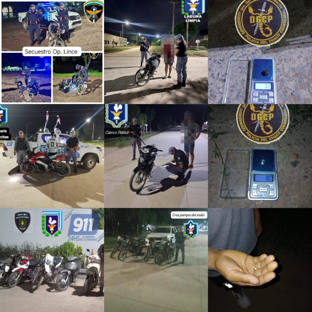 Operativo Lince: numerosos secuestros y detenidos en el interior provincial