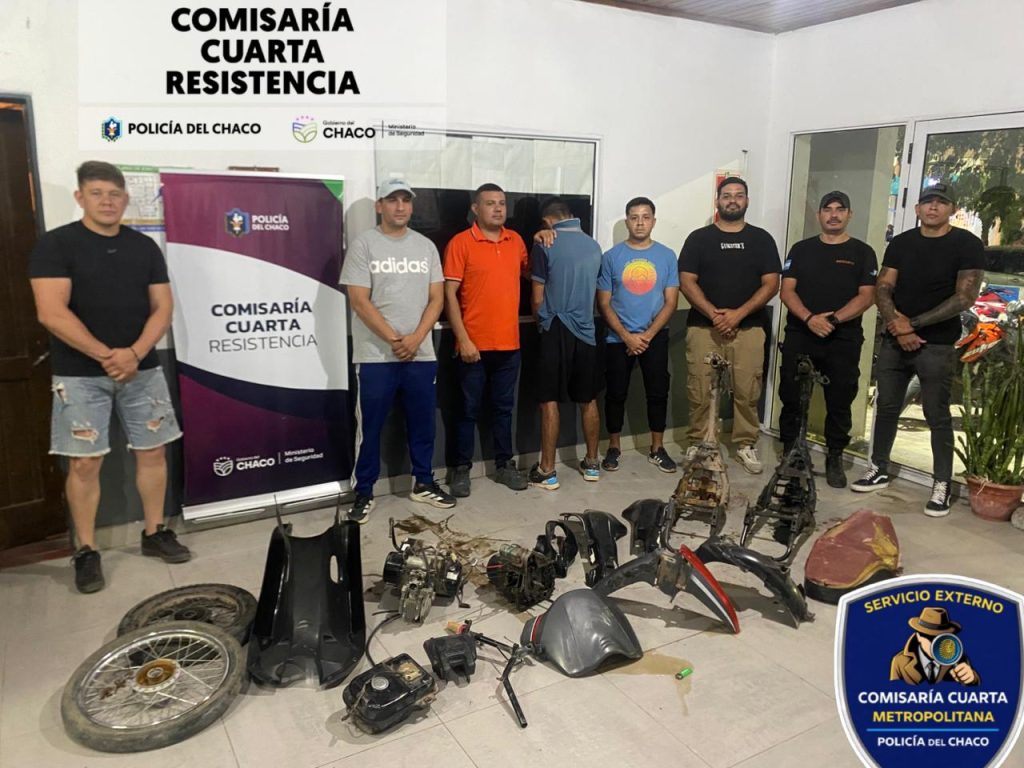 En zona oeste de Resistencia, recuperan motopartes con pedido de secuestro en una vivienda abandonada
