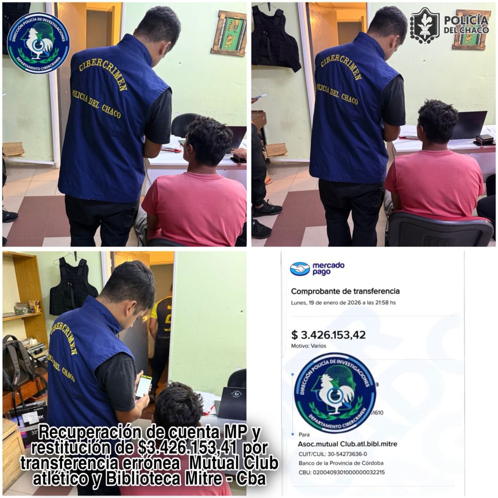 Con su intervención recuperaron y devolvieron más de tres millones de pesos transferidos por error