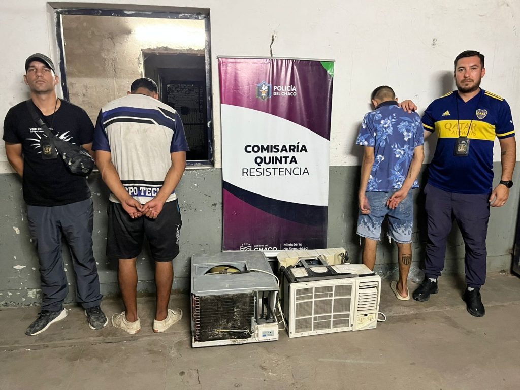 Los atraparon con dos aires acondicionados sustraídos a una escuela