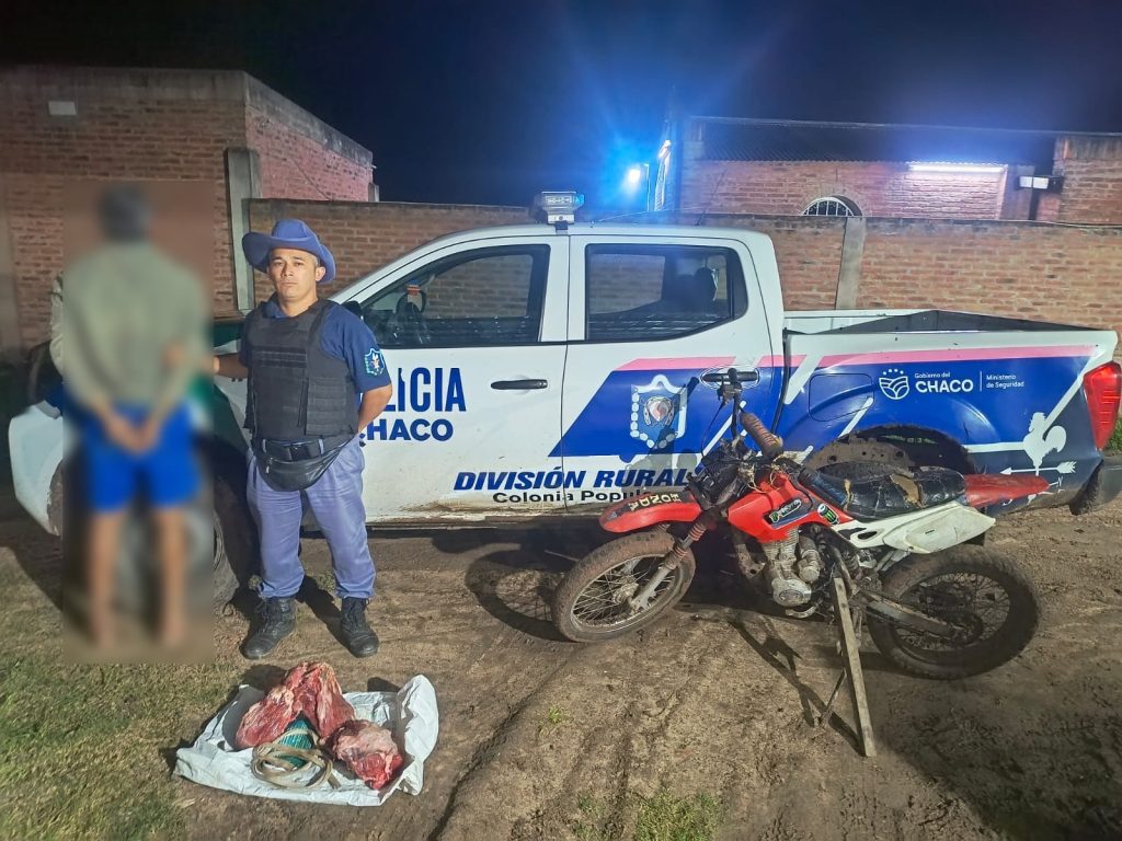 La Escondida: detuvieron a un hombre por abigeato y secuestraron carne vacuna