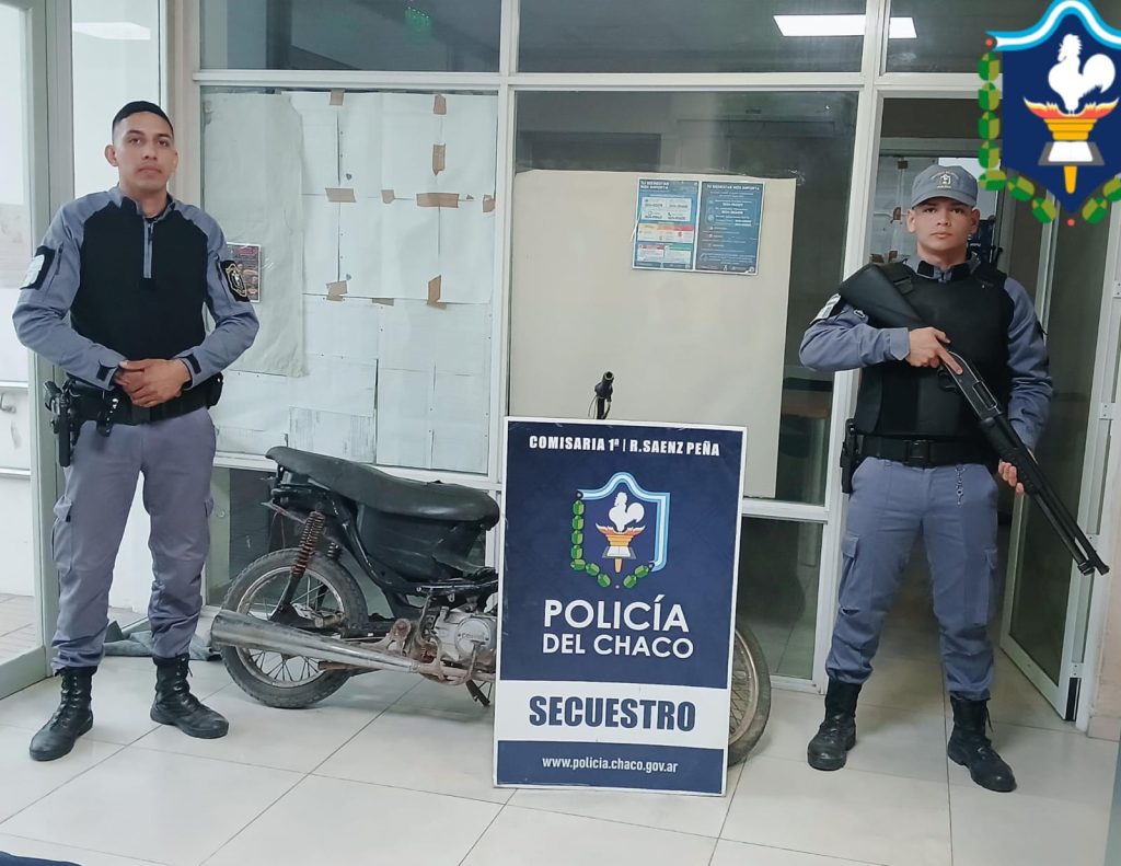 Sáenz Peña: lo demoraron y descubrieron que su motocicleta tenía la numeración adulterada