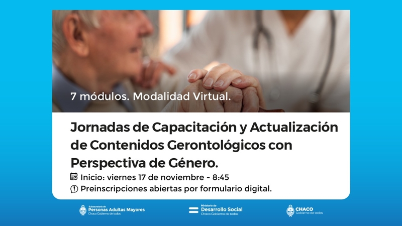 Invitan a las Jornadas de Capacitación y Actualización de Contenidos Gerontológicos Invitan a las Jornadas de Capacitación y Actualización de Contenidos Gerontológicos