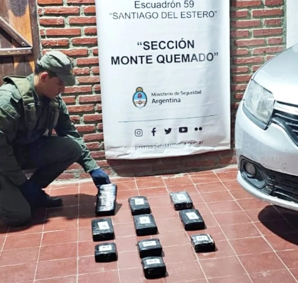 Traían al Chaco 9 kilos de cocaína valuada en más de  millones