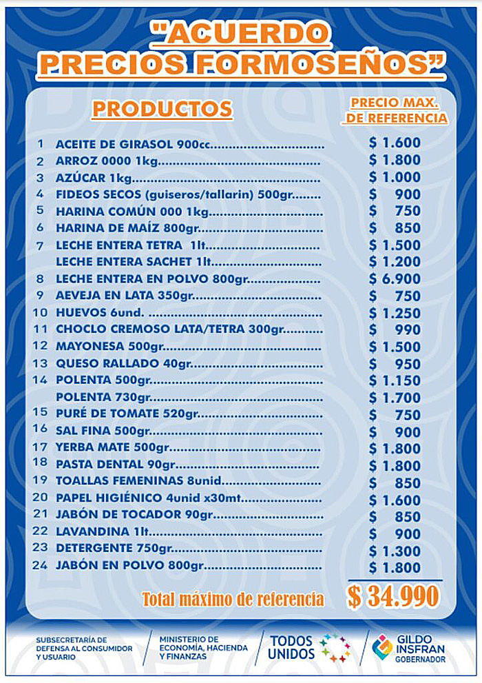 Formosa Acuerdoprecios1