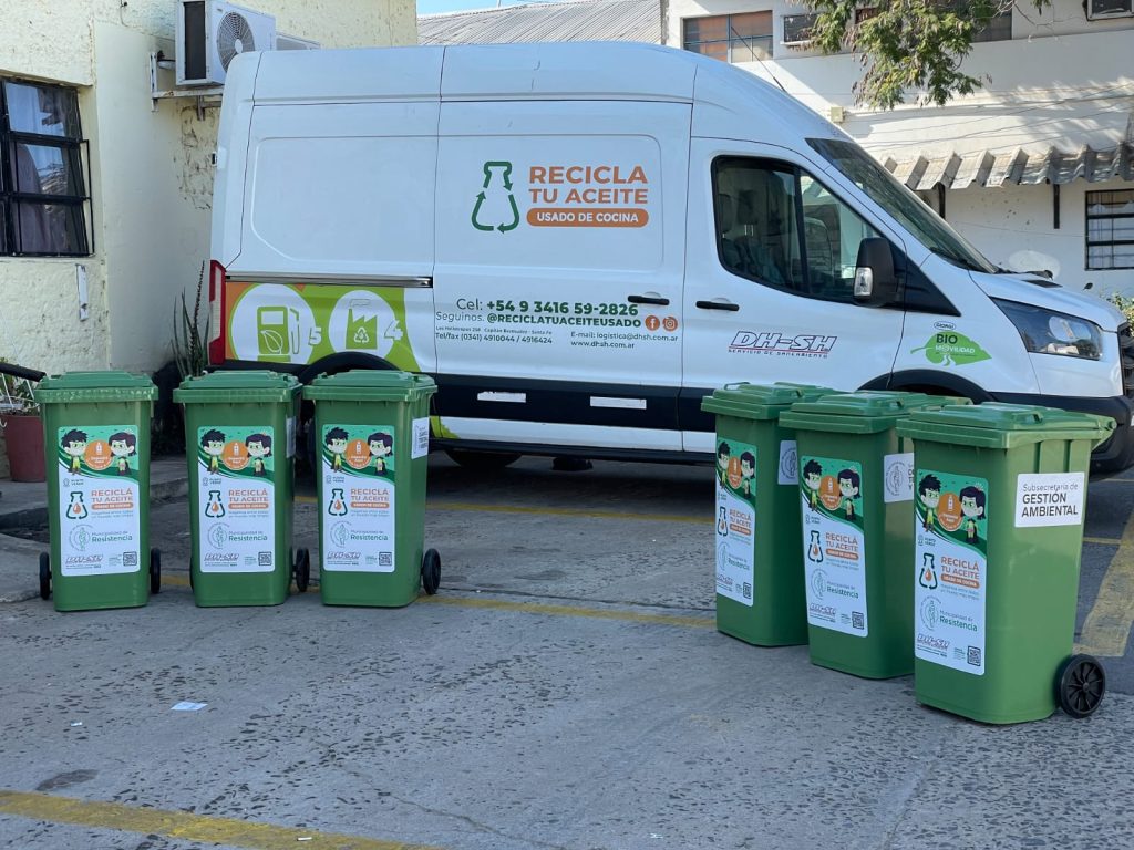 Para recolectar aceite de cocina usado, Resistencia distribuirá contenedores especiales en los CCM