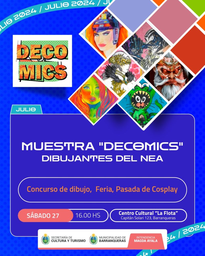 Llega a Barranqueras la muestra “Decomics”, con dibujantes del NEA