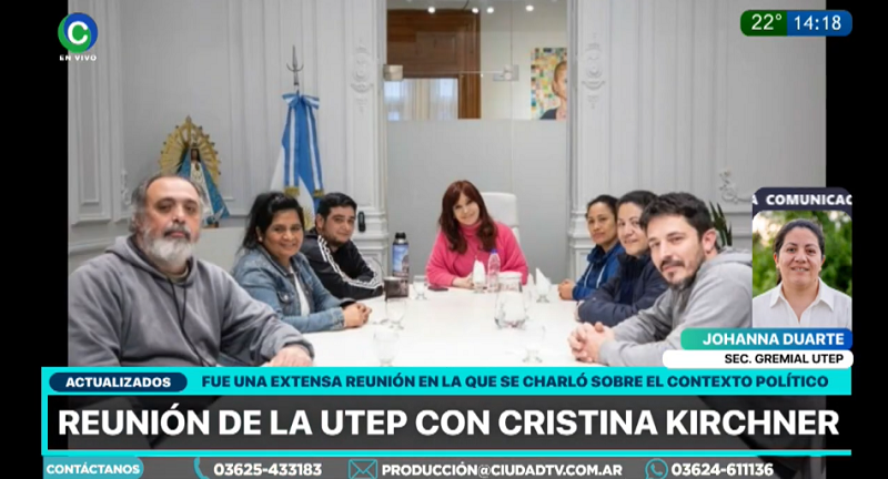 La UTEP con Cristina: “Se planteó trabajar en alternativas para paliar la emergencia alimentaria” La UTEP con Cristina: “Se planteó trabajar en alternativas para paliar la emergencia alimentaria”