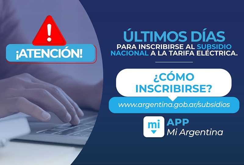 Reiteran adherirse al subsidio a la tarifa eléctrica para atenuar aumentos de la Nación Reiteran adherirse al subsidio a la tarifa eléctrica para atenuar aumentos de la Nación