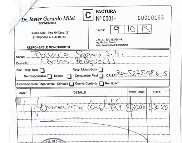 Milei afrontó en 2015 cuestionamientos de la AFIP por sospechas de facturación irregular Milei afrontó en 2015 cuestionamientos de la AFIP por sospechas de facturación irregular