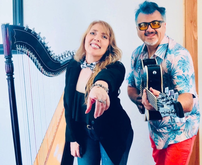 Vivace Blu: Marta Carrara y Maximiliano Grez con arpa en fusión en el Guido Vivace Blu: Marta Carrara y Maximiliano Grez con arpa en fusión en el Guido