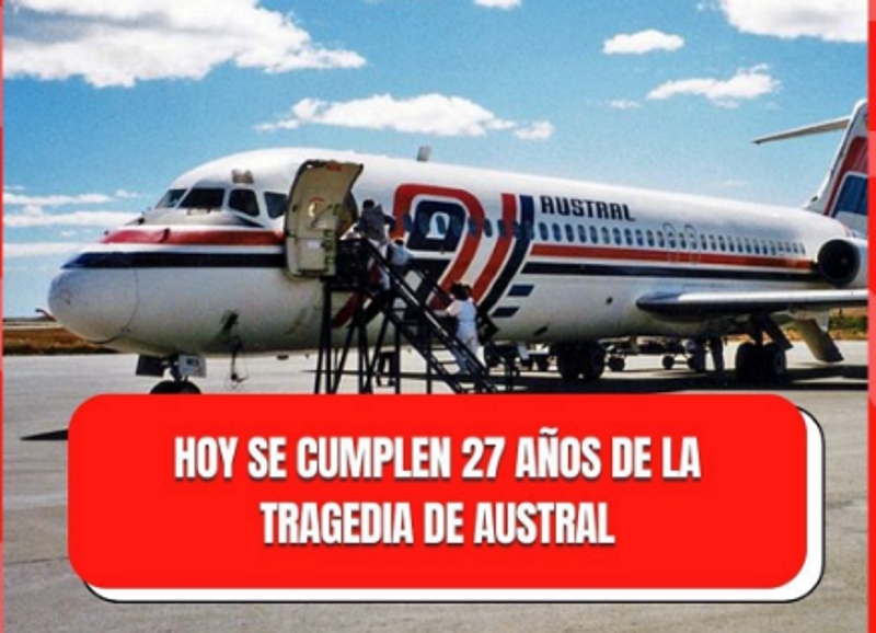 A 27 años de la tragedia del vuelo 2553 de Austral: “¡No, Dios mío, nos matamos!” A 27 años de la tragedia del vuelo 2553 de Austral: “¡No, Dios mío, nos matamos!”