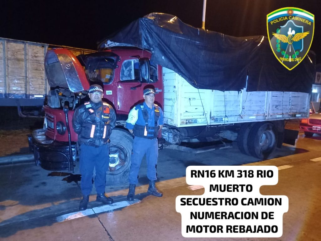 En control vial, agentes secuestraron un camión adulterado