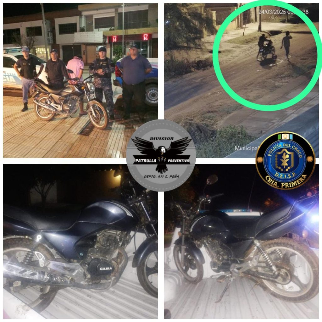 Rápida intervención policial para dar con una motocicleta sustraída