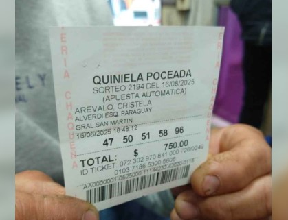 Poceada: es herrero y ganó un pozo de 0 millones gracias a un ticket automático Poceada: es herrero y ganó un pozo de 0 millones gracias a un ticket automático