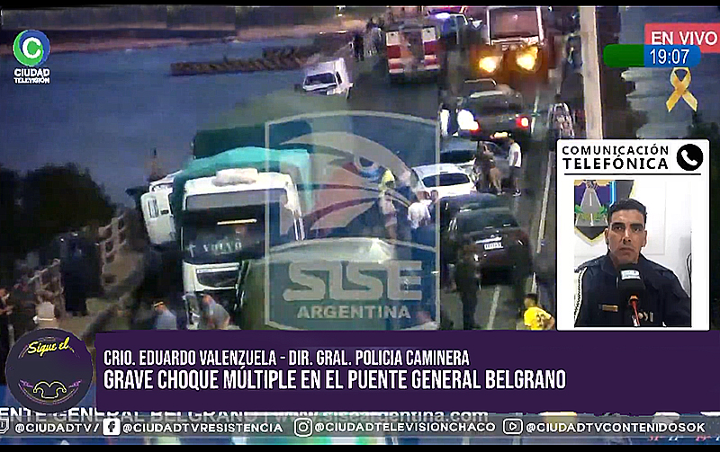 Choque en el puente interprovincial: “Tres personas fueron trasladadas, una sola con lesiones graves pero no corre peligro su vida” Choque en el puente interprovincial: “Tres personas fueron trasladadas, una sola con lesiones graves pero no corre peligro su vida”