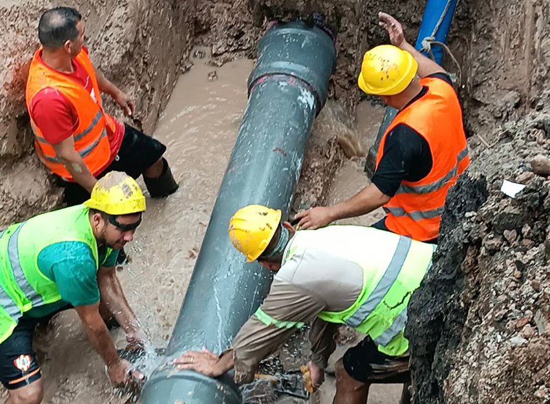 Sameep repara rotura del acueducto norte y trabaja para restablecer el servicio Sameep repara rotura del acueducto norte y trabaja para restablecer el servicio