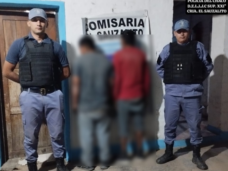 El Sauzalito: recuperan elementos robados y demoran a dos sospechosos El Sauzalito: recuperan elementos robados y demoran a dos sospechosos