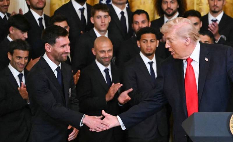 Messi y Trump en la Casa Blanca, una imagen que da la vuelta al mundo Messi y Trump en la Casa Blanca, una imagen que da la vuelta al mundo