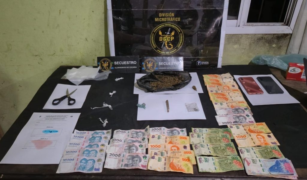 Allanamiento por narcomenudeo: secuestran cocaína, marihuana y detienen a un hombre de 30 años