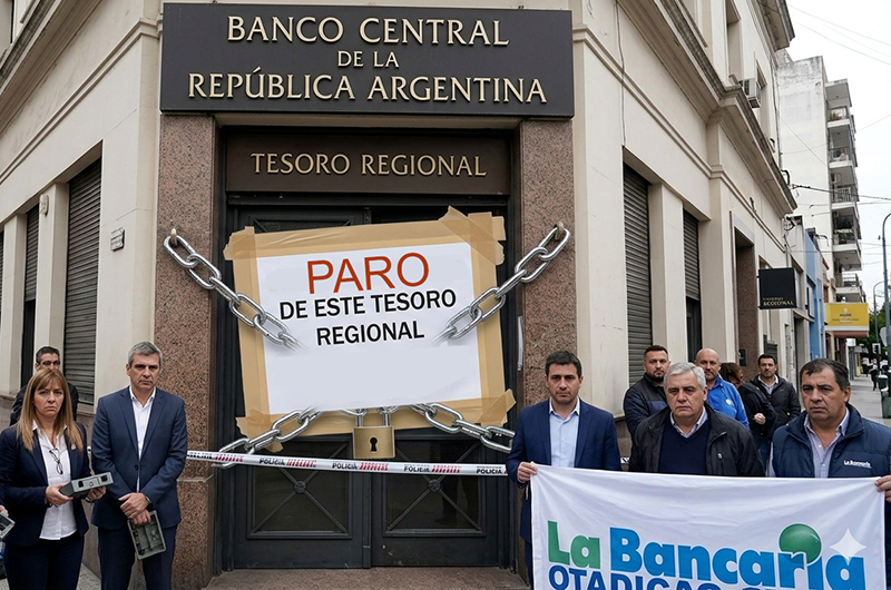 Paro bancario nacional en todos los tesoros regionales el próximo lunes 27 Paro bancario nacional en todos los tesoros regionales el próximo lunes 27