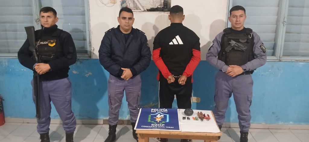 Demoran a un hombre y hallan droga durante patrullaje en Avia Terai