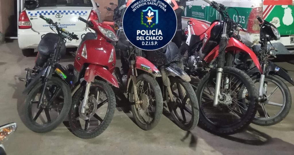 Sáenz Peña: varias motos incautadas y una camioneta secuestrada en un operativo “antiwileros”