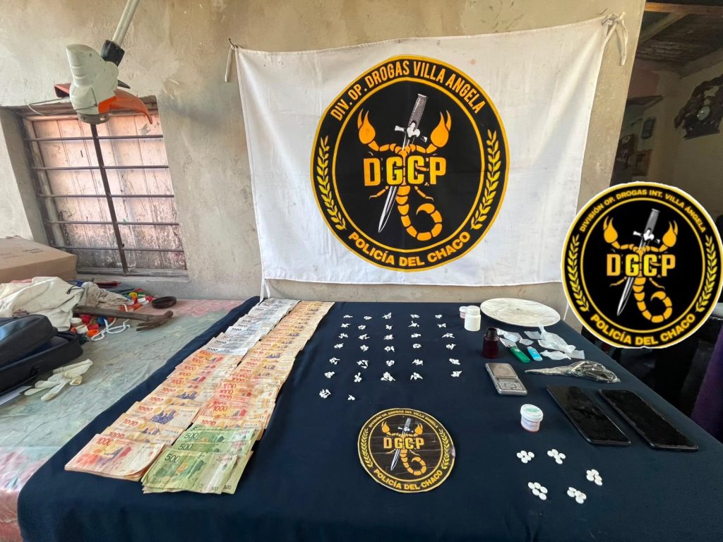 Allanamiento por narcomenudeo en Villa Ángela: secuestraron cocaína, dinero y elementos vinculados a la venta de estupefacientes