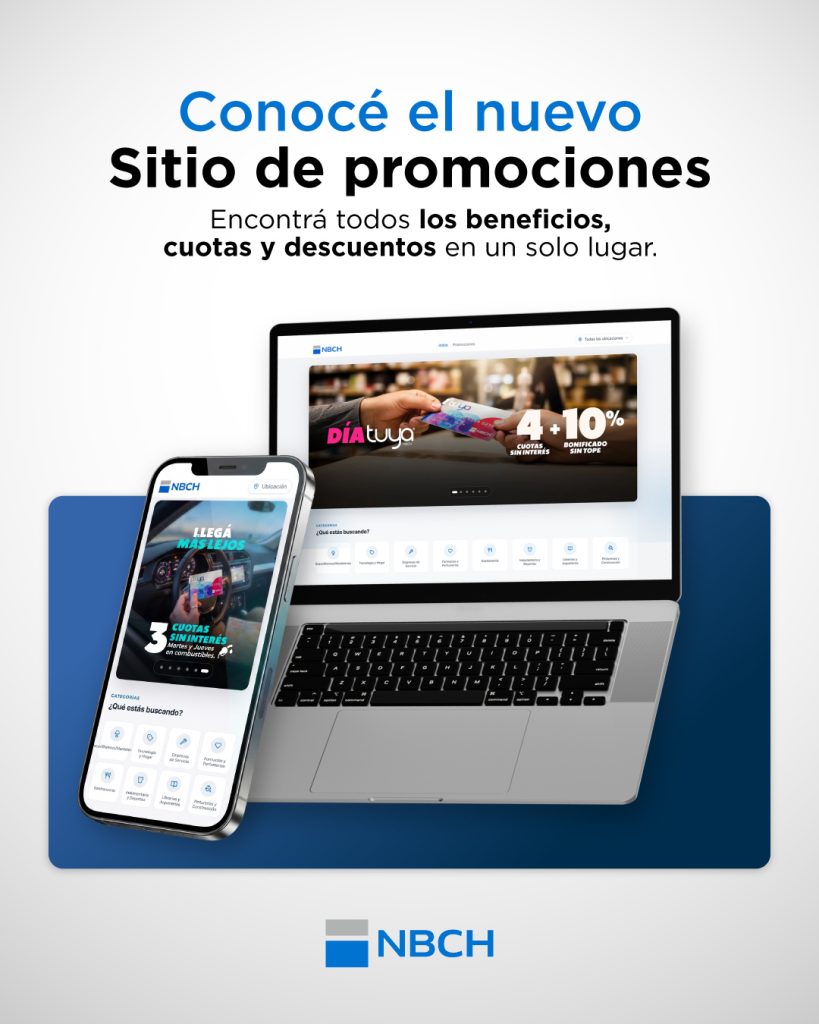Nuevo sitio de promociones NBCH: todos los comercios y sus promociones en un solo lugar
