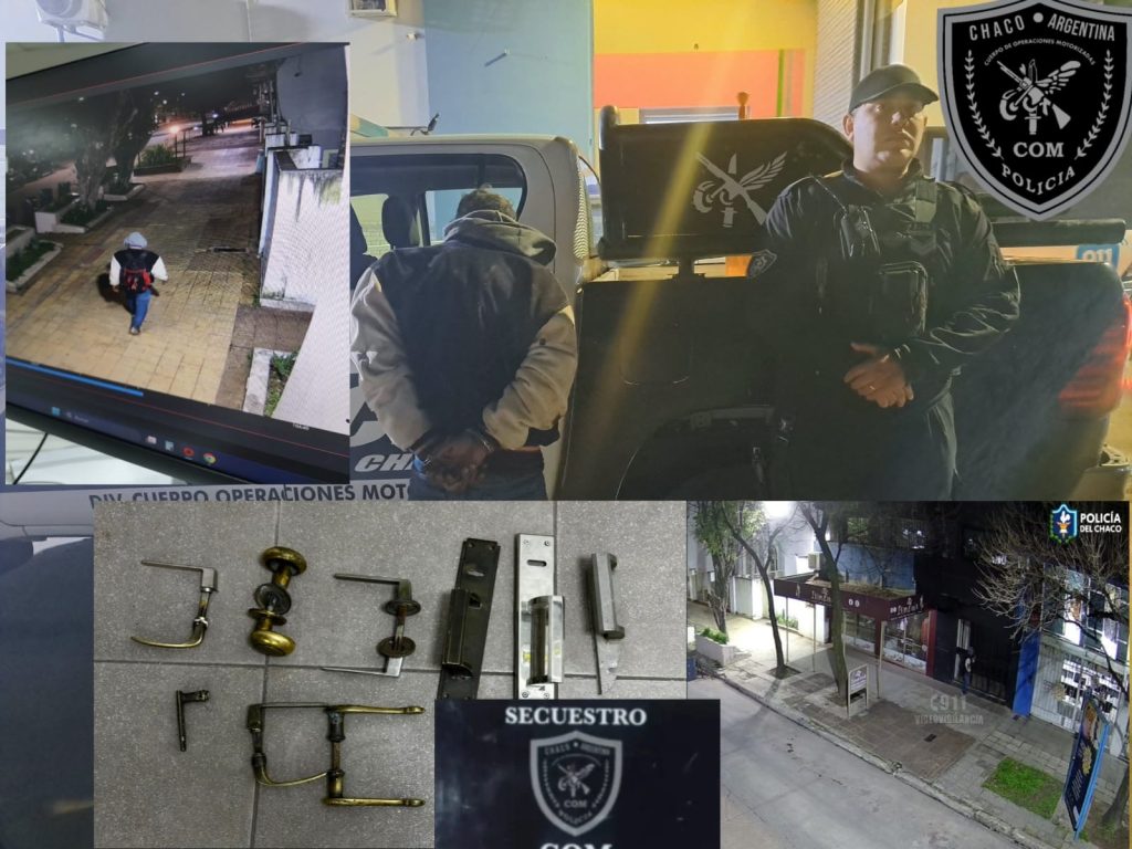 Atraparon al “terror de las puertas”: demoraron a un hombre con nueve picaportes de bronce Atraparon al “terror de las puertas”: demoraron a un hombre con nueve picaportes de bronce