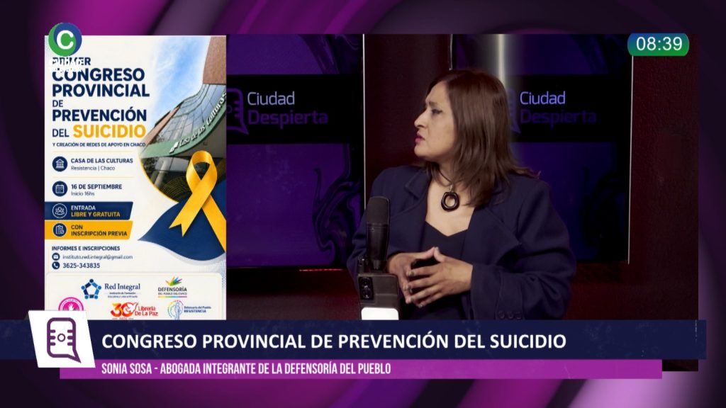 Prevención del suicidio: impulsan en Chaco una red de apoyo y advierten sobre las dificultades para acceder a atención en salud mental Prevención del suicidio: impulsan en Chaco una red de apoyo y advierten sobre las dificultades para acceder a atención en salud mental