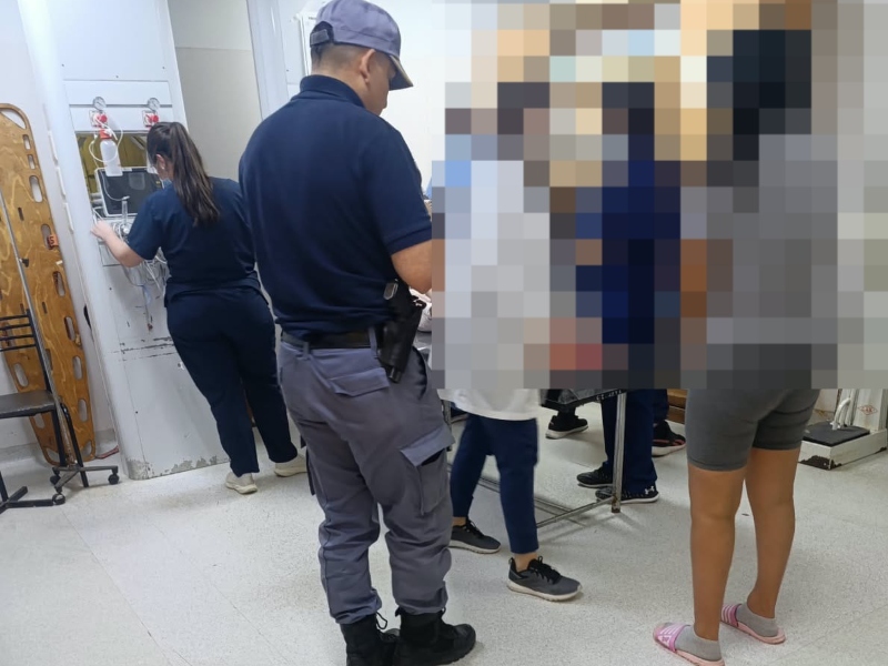 Auxiliaron a una bebé con dificultades para respirar Auxiliaron a una bebé con dificultades para respirar